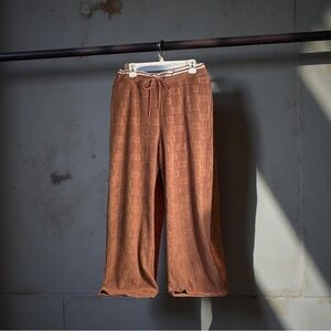 UGG Copper/Brown Lounge Pants with Logo Imprints Throughout